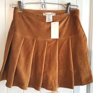 Girls Brown Pleaded Corduroy with Shorts NWT